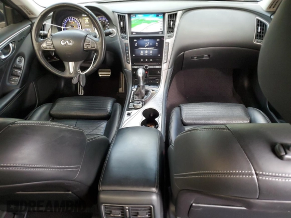 2016 Infiniti Q50 3.0t Red Sport 400 with VIN JN1FV7AP7GM421302, listed as a Copart auction lot 51716195 with 92,137 mi miles and Salvage Title. Bid and sale history available at carsss.com. Image 8.