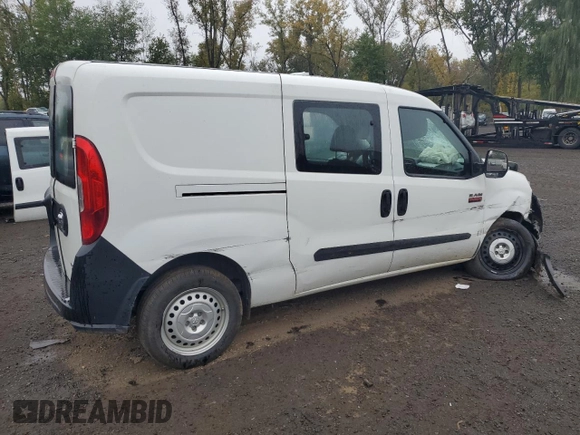 2021 Ram ProMaster City Cargo Tradesman with VIN ZFBHRFAB0M6U52709, listed as a Copart auction lot 73232844 with Not Provided miles and Salvage Title. Bid and sale history available at DreamBid. Image 3.