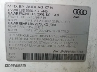 2015 Audi Q5 Premium Plus z VIN WA1LFAFP9FA017768, wystawiony jako Copart lot #51638775 z przebiegiem 190 473 mil mil oraz Szkoda całkowita • Salvage title. Historia ofert i sprzedaży dostępna na DreamBid. Obrazek 15.