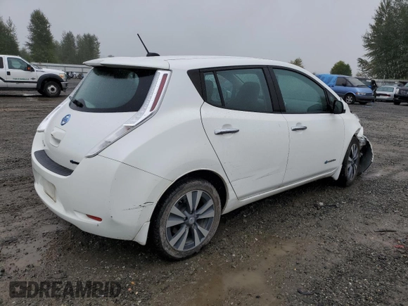 2015 Nissan LEAF SV with VIN 1N4AZ0CP2FC332182, listed as a Copart auction lot 69824793 with 62,262 mi miles. Bid and sale history available at carsss.com. Image 3.