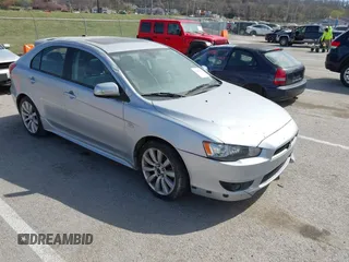 2010 Mitsubishi Lancer GTS with VIN JA32X8HWXAU010281, listed as a IAAI auction lot 41675417 with 101,502 mi miles. Bid and sale history available at carsss.com. Image 1.