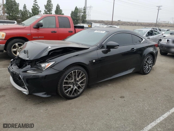 2016 Lexus RC 350 with VIN JTHHE5BC7G5014398, listed as a Copart auction lot 75548674 with 122,106 mi miles and Salvage Title. Bid and sale history available at carsss.com. Image 1.
