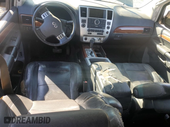 2008 Infiniti QX56 with VIN 5N3AA08D58N907367, listed as a Copart auction lot 47493095 with Not provided miles and Salvage title. Bid and sale history available at DreamBid. Image 8.