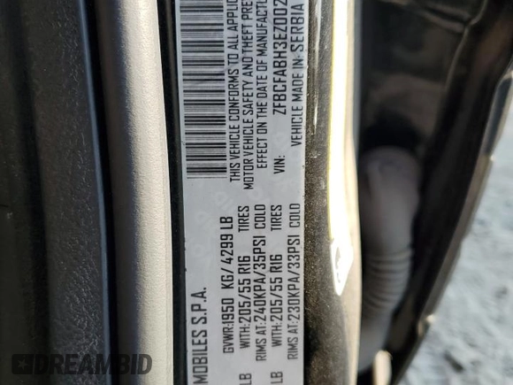 2014 FIAT 500L Easy with VIN ZFBCFABH3EZ002111, listed as a Copart auction lot 84072054 with 133,321 mi miles and Clean Title. Bid and sale history available at DreamBid. Image 12.