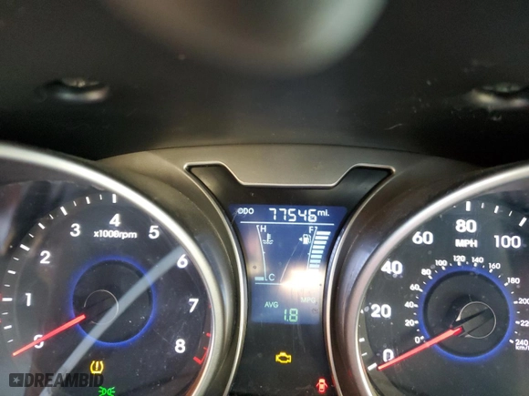 2013 Hyundai Veloster w/Black Int with VIN KMHTC6AD3DU125416, listed as a Copart auction lot 41410175 with 77,546 mi miles and Salvage Title. Bid and sale history available at carsss.com. Image 9.