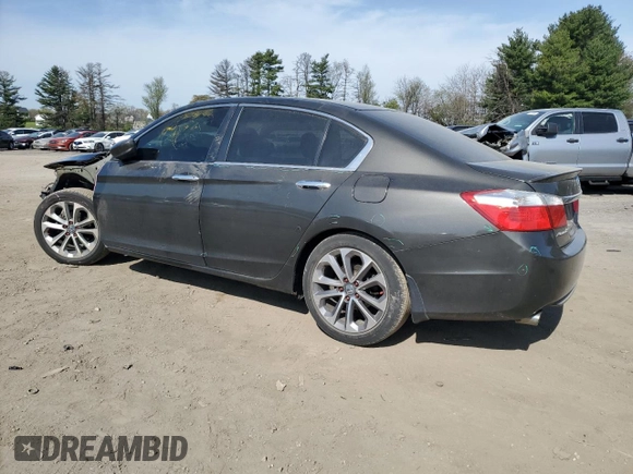 2014 Honda Accord Sedan Sport with VIN 1HGCR2F53EA105068, listed as a Copart auction lot 53440805 with 114,923 mi miles and Salvage Title. Bid and sale history available at carsss.com. Image 2.