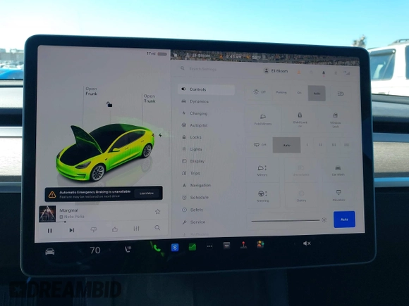 2022 Tesla Model 3 with VIN 5YJ3E1EA8NF241691, listed as a IAAI auction lot 41742584 with 70,375 mi miles and . Bid and sale history available at DreamBid. Image 18.