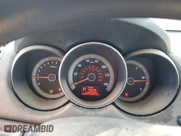 2011 Kia Forte LX with VIN KNAFT4A25B5435866, listed as a Copart auction lot 82820094 with 220,225 mi miles and Salvage Title. Bid and sale history available at carsss.com. Image 9.