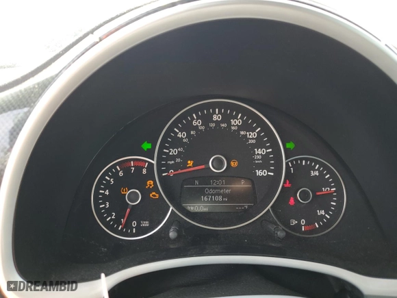 2012 Volkswagen Beetle 2.0T Turbo w/Sun/Sound PZEV with VIN 3VWVA7AT1CM606040, listed as a Copart auction lot 51521384 with 167,108 mi miles and Salvage Title. Bid and sale history available at carsss.com. Image 9.