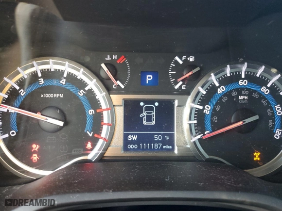 2018 Toyota 4Runner SR5 with VIN JTEBU5JR0J5598324, listed as a Copart auction lot 46661455 with 111,187 mi miles and Salvage Title. Bid and sale history available at carsss.com. Image 9.
