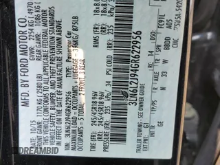 2016 Lincoln MKZ with VIN 3LN6L2J94GR622956, listed as a Copart auction lot 59225915 with 93,509 mi miles and Salvage title. Bid and sale history available at DreamBid. Image 12.
