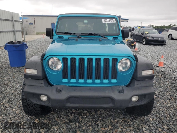 2020 Jeep Wrangler Unlimited Sport Altitude with VIN 1C4HJXDG7LW201640, listed as a Copart auction lot 52312435 with 40,311 mi miles and Salvage title. Bid and sale history available at DreamBid. Image 5.