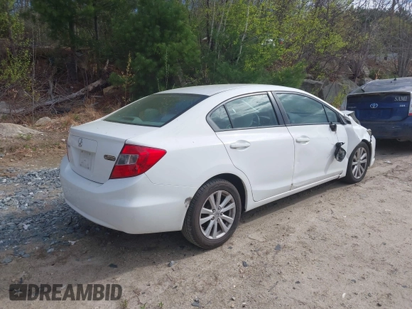 2012 Honda Civic EX with VIN 2HGFB2F81CH607670, listed as a IAAI auction lot 42128341 with 104,090 mi miles and . Bid and sale history available at DreamBid. Image 4.