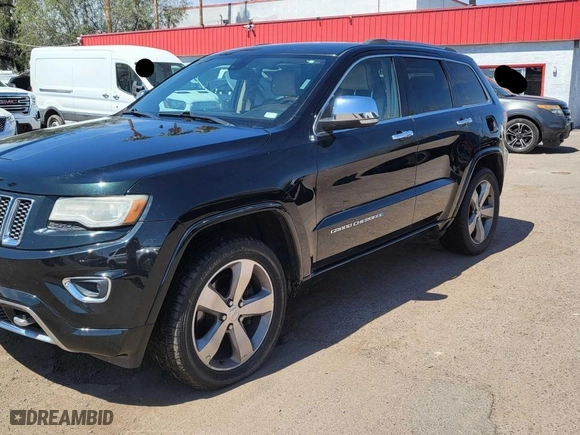 2014 Jeep Grand Cherokee Overland with VIN 1C4RJFCT7EC187319, listed as a Copart auction lot 53850035 with 98,314 mi miles and Clean Title. Bid and sale history available at carsss.com. Image 2.