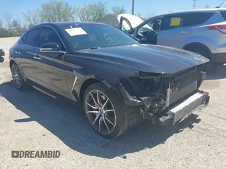 2019 Genesis G70 Advanced z VIN KMTG54LE3KU017600, wystawiony jako IAAI lot #42207355 z przebiegiem 58 407 mil mil oraz . Historia ofert i sprzedaży dostępna na DreamBid. Obrazek 1.