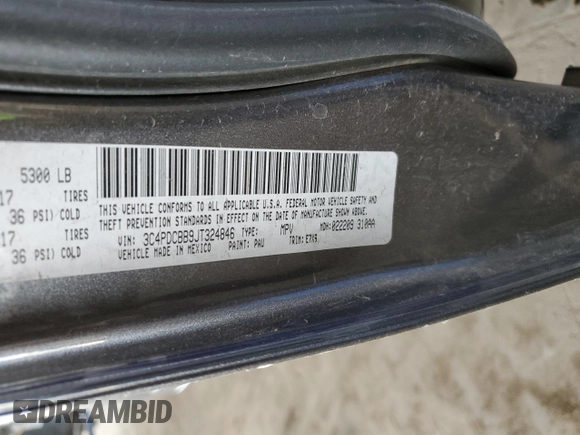 2018 Dodge Journey SXT with VIN 3C4PDCBB9JT324846, listed as a Copart auction lot 52924485 with 127,435 mi miles and Salvage Title. Bid and sale history available at DreamBid. Image 15.