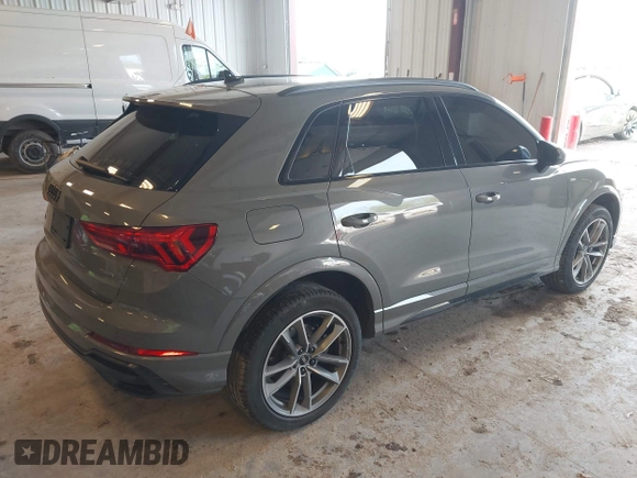 2022 Audi Q3 S line Premium Plus with VIN WA1EECF38N1139153, listed as a IAAI auction lot 42215818 with 37,644 mi miles and . Bid and sale history available at DreamBid. Image 4.