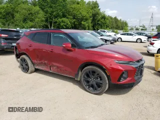 2021 Chevrolet Blazer RS with VIN 3GNKBKRS8MS527583, listed as a Copart auction lot 60694995 with 82,741 mi miles and Clean title. Bid and sale history available at DreamBid. Image 4.