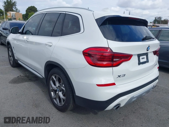 2021 BMW X3 sDrive30i with VIN 5UXTY3C01M9H12586, listed as a IAAI auction lot 42131082 with 44,206 mi miles. Bid and sale history available at carsss.com. Image 3.