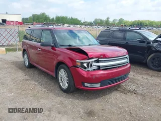 2015 Ford Flex SEL z VIN 2FMGK5C89FBA20824, wystawiony jako IAAI lot #42258527 z przebiegiem 110 020 mil mil oraz . Historia ofert i sprzedaży dostępna na DreamBid. Obrazek 1.