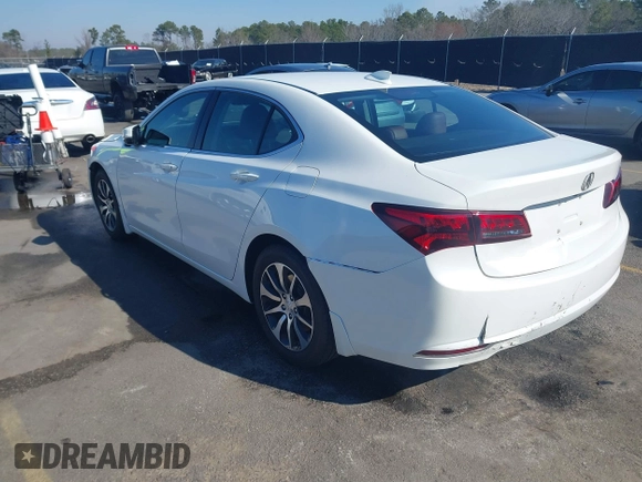2017 Acura TLX w/Technology Pkg with VIN 19UUB1F52HA010721, listed as a IAAI auction lot 41640746 with 110,883 mi miles. Bid and sale history available at carsss.com. Image 3.