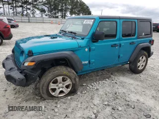 2020 Jeep Wrangler Unlimited Sport S with VIN 1C4HJXDN0LW148178, listed as a Copart auction lot 48457835 with 92,147 mi miles and Salvage Title. Bid and sale history available at carsss.com. Image 1.