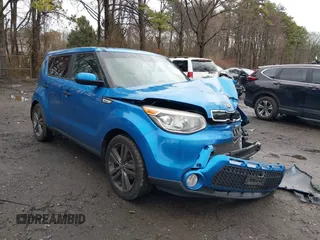 2015 Kia Soul + with VIN KNDJP3A51F7219819, listed as a IAAI auction lot 41911417 with 78,387 mi miles. Bid and sale history available at carsss.com. Image 1.