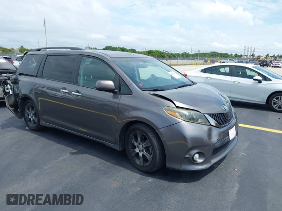 2015 Toyota Sienna SE with VIN 5TDXK3DC2FS552698, listed as a IAAI auction lot 42253119 with 110,710 mi miles and . Bid and sale history available at DreamBid. Image 1.