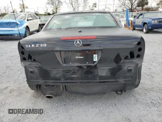 2002 Mercedes-Benz SLK-Class 2.3L Kompressor with VIN WDBKK49F82F266706, listed as a Copart auction lot 43707845 with 53,334 mi miles and Salvage Title. Bid and sale history available at carsss.com. Image 6.
