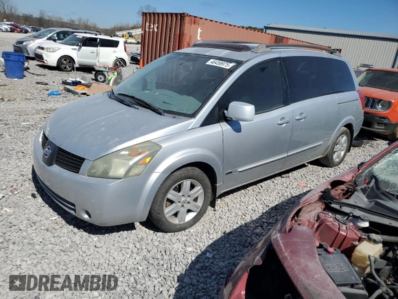 2006 Nissan Quest S Special Edition z VIN 5N1BV28U26N101707, wystawiony jako Copart lot #46458975 z przebiegiem 133 150 mil mil oraz Szkoda całkowita • Salvage title. Historia ofert i sprzedaży dostępna na DreamBid. Obrazek 1.