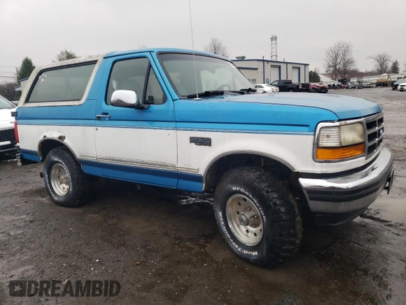 1994 Ford Bronco Custom with VIN 1FMEU15H9RLB43857, listed as a Copart auction lot 83356564 with 176,648 mi miles and Clean Title. Bid and sale history available at DreamBid. Image 4.