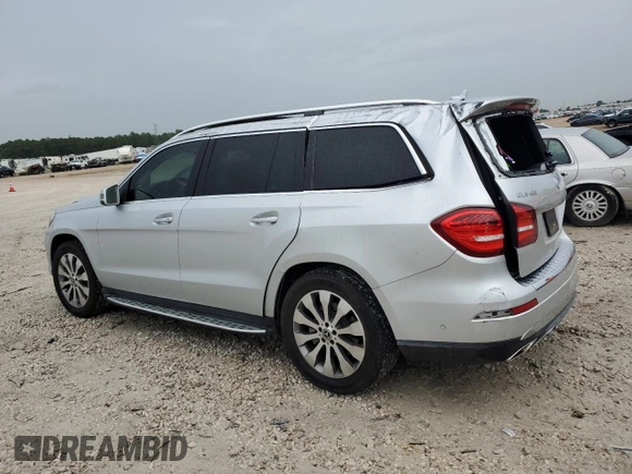 2018 Mercedes-Benz GLS 450 with VIN 4JGDF6EE3JB122053, listed as a Copart auction lot 62661644 with 57,757 mi miles and Salvage Title. Bid and sale history available at DreamBid. Image 2.