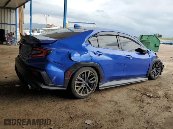 2022 Subaru WRX Premium with VIN JF1VBAF6XN9027748, listed as a Copart auction lot 61966665 with 45,174 mi miles and Salvage title. Bid and sale history available at DreamBid. Image 3.