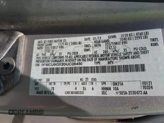 2013 Ford Escape SE с VIN 1FMCU9GX2DUC08450, выставлен на аукционе IAAI как лот 42414210 с пробегом 173 924 миль миль и . История ставок и продаж доступна на DreamBid. Изображение 9.