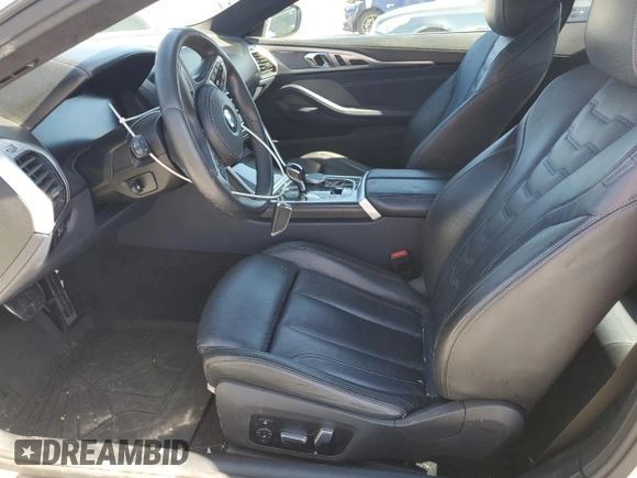 2019 BMW 8 Series M850i xDrive with VIN WBABC4C56KBJ35745, listed as a Copart auction lot 47300595 with 25,996 mi miles and Salvage Title. Bid and sale history available at carsss.com. Image 7.