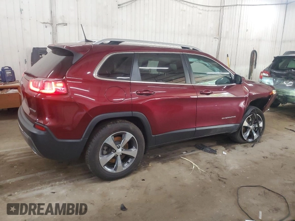 2019 Jeep Cherokee Limited z VIN 1C4PJMDX1KD353269, wystawiony jako Copart lot #57764345 z przebiegiem 37 976 mil mil oraz Szkoda całkowita • Salvage title. Historia ofert i sprzedaży dostępna na DreamBid. Obrazek 3.