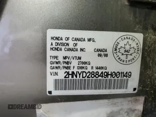 2009 Acura MDX Sport/Entertainment Pkg with VIN 2HNYD28849H001149, listed as a Copart auction lot 87007994 with 151,488 mi miles and Salvage Title. Bid and sale history available at carsss.com. Image 16.