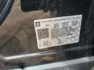 2020 GMC Terrain SLE with VIN 3GKALTEV9LL339448, listed as a Copart auction lot 55517915 with 33,250 mi miles and Salvage title. Bid and sale history available at DreamBid. Image 13.