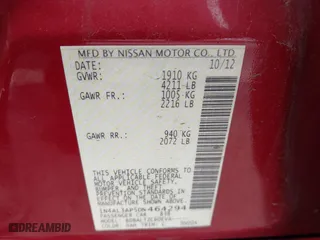 2013 Nissan Altima 2.5 SV with VIN 1N4AL3AP5DN464294, listed as a IAAI auction lot 41916603 with 102,401 mi miles. Bid and sale history available at carsss.com. Image 9.
