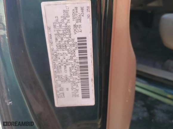 2003 Toyota Tundra with VIN 5TBJN32193S410111, listed as a Copart auction lot 43873355 with 219,459 mi miles and Salvage Title. Bid and sale history available at carsss.com. Image 12.