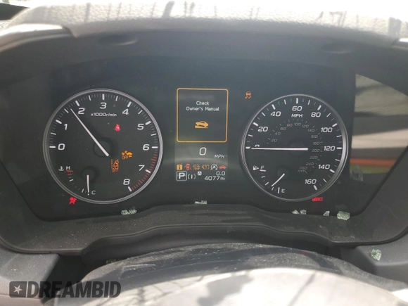 2024 Subaru Crosstrek Premium с VIN JF2GUADC5R8393104, выставлен на аукционе Copart как лот 55308255 с пробегом 4 077 миль миль и Списание • Salvage title. История ставок и продаж доступна на DreamBid. Изображение 9.