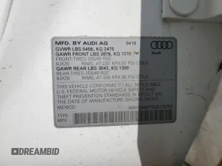 2018 Audi Q5 Prestige with VIN WA1CNAFY5J2178701, listed as a Copart auction lot 61411925 with 36,986 mi miles and Salvage title. Bid and sale history available at DreamBid. Image 14.