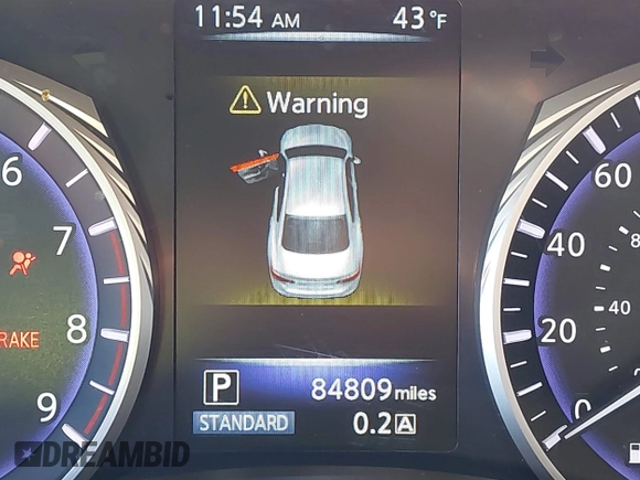 2017 Infiniti Q50 3.0t Premium with VIN JN1EV7AP3HM730522, listed as a IAAI auction lot 41399526 with 84,809 mi miles. Bid and sale history available at carsss.com. Image 16.
