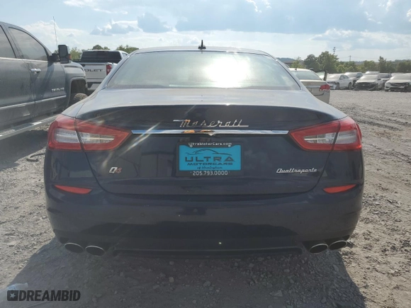 2015 Maserati Quattroporte S Q4 with VIN ZAM56RRA1F1135121, listed as a Copart auction lot 67470824 with 77,699 mi miles and Salvage Title. Bid and sale history available at carsss.com. Image 6.