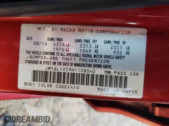2017 Mazda 6 Grand Touring with VIN JM1GL1X59H1108040, listed as a Copart auction lot 53727265 with 151,419 mi miles and Salvage Title. Bid and sale history available at carsss.com. Image 12.