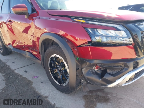2023 Nissan Pathfinder Rock Creek with VIN 5N1DR3BD1PC263949, listed as a IAAI auction lot 41377932 with 15,878 mi miles and . Bid and sale history available at DreamBid. Image 18.
