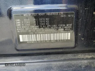 2013 Subaru Legacy 2.5i with VIN 4S3BMBA61D3021519, listed as a Copart auction lot 52733675 with 117,599 mi miles and Salvage title. Bid and sale history available at DreamBid. Image 13.