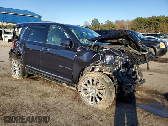 2023 GMC Yukon Denali with VIN 1GKS1DKL9PR275963, listed as a Copart auction lot 85651634 with 0 mi miles and Salvage Title. Bid and sale history available at carsss.com. Image 4.