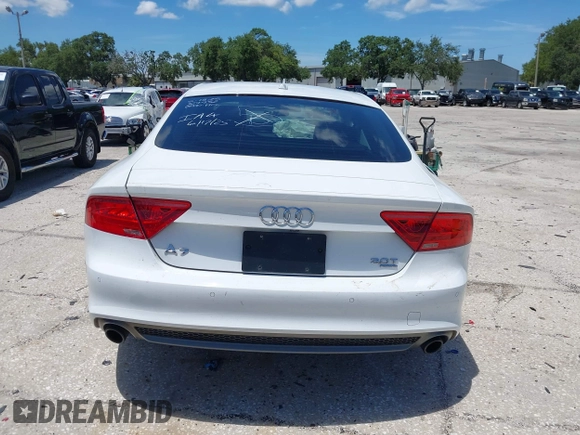 2012 Audi A7 Premium Plus with VIN WAUSGAFC0CN010138, listed as a IAAI auction lot 42532785 with 198,218 mi miles and . Bid and sale history available at DreamBid. Image 16.