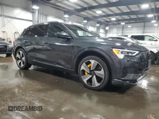2022 Audi e-tron Premium Plus with VIN WA1LAAGE2NB009791, listed as a Copart auction lot 83365324 with 23,763 mi miles and Salvage title. Bid and sale history available at DreamBid. Image 4.
